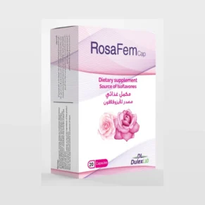 روزافيم – مكمل غذائي طبيعي لدعم الهرمونات وصحة المرأة | 20 كبسولة RosaFem – Natural Isoflavones Supplement for Women’s Hormonal Balance | 20 Capsules
