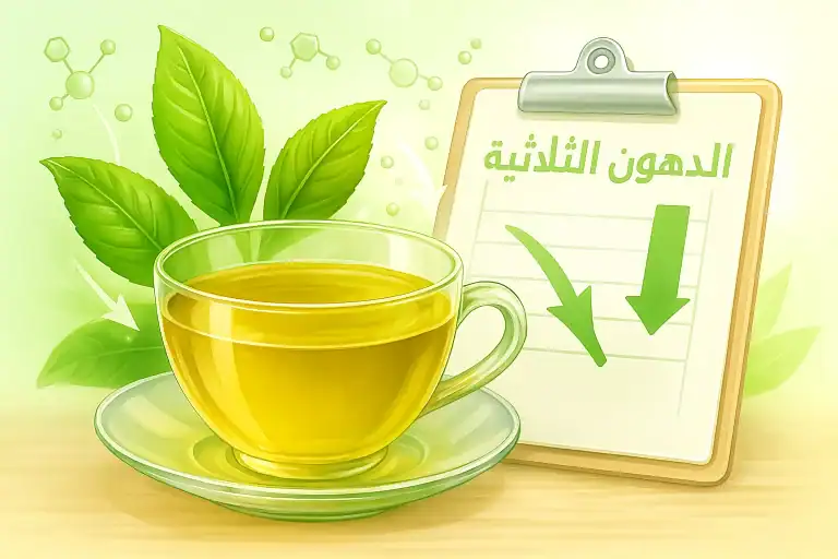 الشاي الأخضر والدهون الثلاثية – 7 فوائد مذهلة لتقليل الدهون وحماية القلب