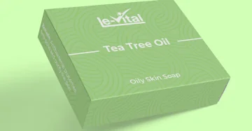 Le Vital Tea Tree Oil Soap - Purifies, Detoxifies & Balances Oily Skin صابون زيت شجرة الشاي من لوفيتال – ينقي ويوازن البشرة الدهنية والمستعدة لظهور الحبوب