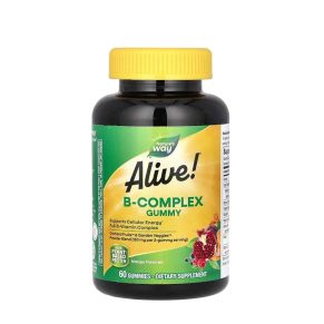 ألايف! فيتامين ب المركب من ناتشرز واي Top-Rated Alive! B Complex Gummies – Natural Energy & Mood Support