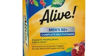 ألايف! فيتامينات متكاملة للرجال فوق 50 – دعم شامل للقلب والعقل والمناعة – 50 قرص Alive! Men’s 50+ Complete Multivitamin Tablets – Daily Brain, Heart & Immune Support – 50 Tablets