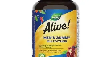 ألايف! فيتامينات متعددة للرجال على شكل جامي – دعم الطاقة والعضلات – 60 قطعة Alive! Men's Gummy Multivitamin – Energy & Muscle Support – 60 Fruit-Flavored Vegan Gummies