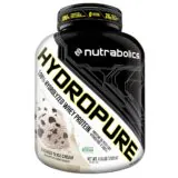 HYDROPURE by Nutrabolics – 100% Hydrolyzed Whey Protein Isolate, Cookies 'n Ice Cream flavor, 4.5 lbs jar – fast-absorbing post-workout protein for lean muscle recovery هايدروبور من نيوترابوليكس – واي بروتين معزول مائي 100% لسرعة الاستشفاء وبناء العضلات (2.05 كجم)