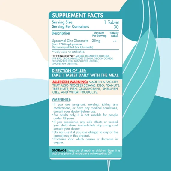Liposomal Zinc Gluconate-ليبوسومال زنك جلوكونات