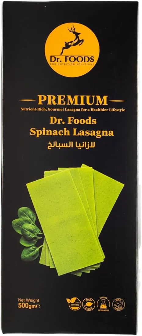Spinach Lasagna Dr Foods-مكرونة لازانيا السبانخ دكتور فودز