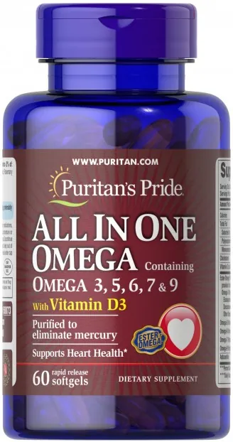 أوميجا الكل في واحد بيوريتانز برايد-All In One Omega 60 Softgels