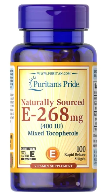 فيتامين E ميكسد توكوفيرولز 400 وحدة-Vitamin E 400 IU Mixed Tocopherols Puritan