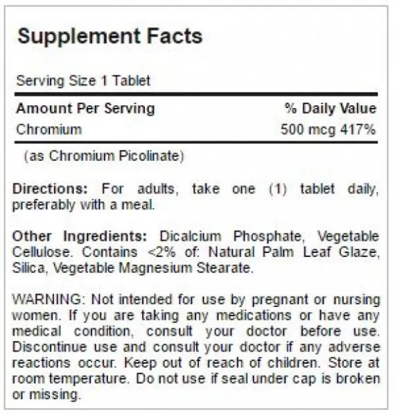 كروميوم بيكولينات من بيوريتانز برايد-Chromium Picolinate puritan's pride