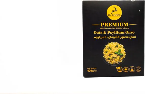 لسان عصفور بالشوفان والسيليوم دكتور-Psyllium Orzo Pasta Dr Foods