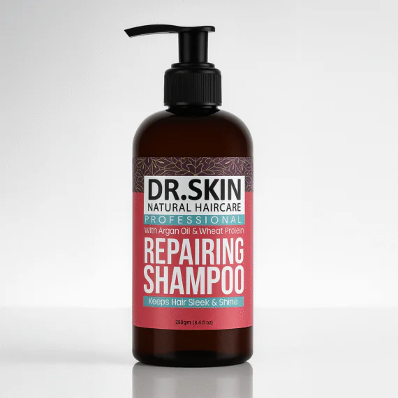 دكتور سكين ريبيرينج شامبو طبيعي لإصلاح وترطيب الشعر Dr.Skin Repairing Shampoo for natural hydration and repair