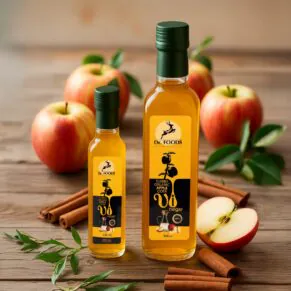 خل التفاح العضوي الخام غير المصفى مع الأم | خل عكِر 100% طبيعي من Dr. Foods Organic Apple Cider Vinegar – 100% Raw, Unfiltered & With the Mother