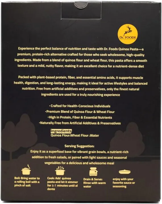 مكرونة الكينوا دكتور فود-Dr Foods Premium Quinoa Pasta