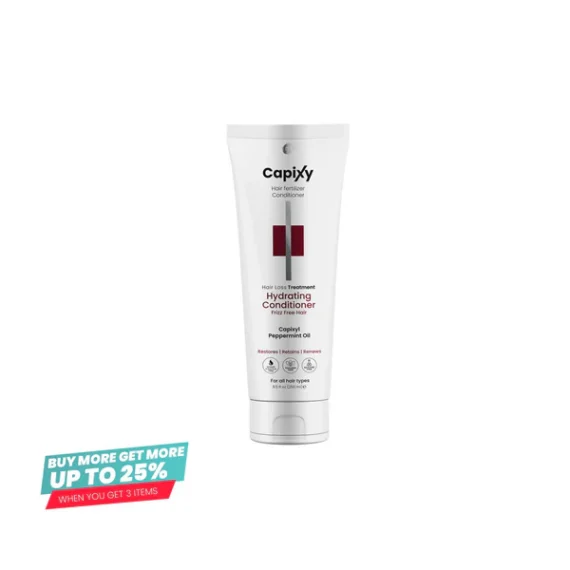 كابكسي بلسم مرطب للشعر 250 مل – بلسم مغذي بخلاصة كابكسيل وزيت النعناع للشعر الجاف Capixy Hair Hydrating Conditioner 250ml – Nourishing conditioner with Capixyl™ and peppermint oil for dry hair