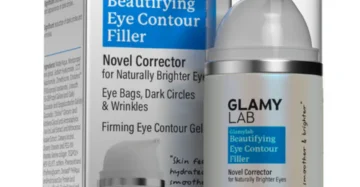 جلامي لاب كنتور محيط العين – 30 جم، كريم لتقليل الهالات وشد منطقة العين. GLAMY LAB Beautifying Eye Contour Filler Novel Corrector – 30gm, eye cream for dark circles, puffiness, and firmness.