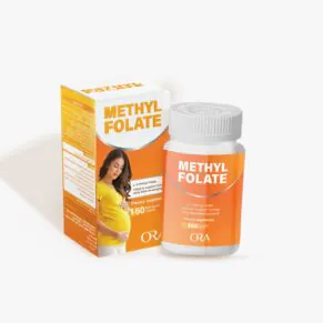 ORA Methyl Folate – 600mcg Active L-Methyl Folate Capsules for Brain, Heart & Pregnancy Health أورا ميثيل فولات – 600 ميكروجرام فولات نشط سريع الامتصاص يدعم صحة المخ والقلب