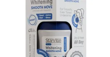 ستارفيل رول أون سموث موف – 60 مل، مزيل عرق لتفتيح البشرة برائحة ناعمة تدوم طويلًا. StarVille Roll-On Antiperspirant Whitening Smooth Move – 60ml, brightening roll-on deodorant with smooth, elegant fragrance.