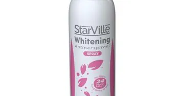 Starville Whitening Antiperspirants Spray Light Pink – 200ml, brightening deodorant spray with soft pink fragrance. ستارفيل سبراي مزيل للعرق للتفتيح لايت بينك – 200 مل، مزيل عرق لتفتيح البشرة برائحة أنثوية منعشة.