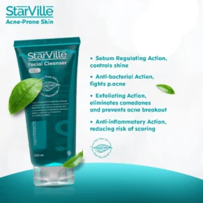 غسول ستارفيل للبشرة الدهنية والمختلطة 200مل StarVille Facial Cleanser Gel 200ml for Oily & Combination Skin