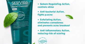 غسول ستارفيل للبشرة الدهنية والمختلطة 200مل StarVille Facial Cleanser Gel 200ml for Oily & Combination Skin