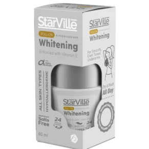 ستارفيل رول أون تفتيح ومزيل العرق | حماية 24 ساعة وترطيب مع مكونات طبيعية Starville Lightening Roll-On | 24h Protection & Underarm Brightening