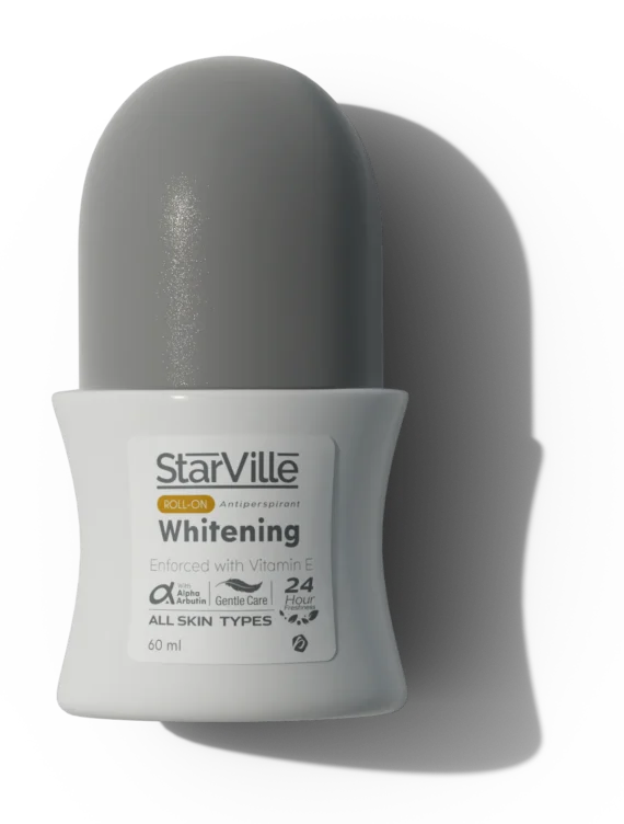 ستارفيل رول أون تفتيح ومزيل العرق | حماية 24 ساعة وترطيب مع مكونات طبيعية Starville Lightening Roll-On | 24h Protection & Underarm Brightening