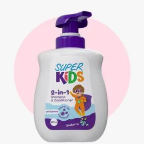 Superkids 2 in 1 Shampoo & Conditioner – Gentle kids’ hair care formula 500 ml سوبركيدز 2 في 1 شامبو وبلسم – عناية يومية لطيفة لشعر الأطفال 500 مل