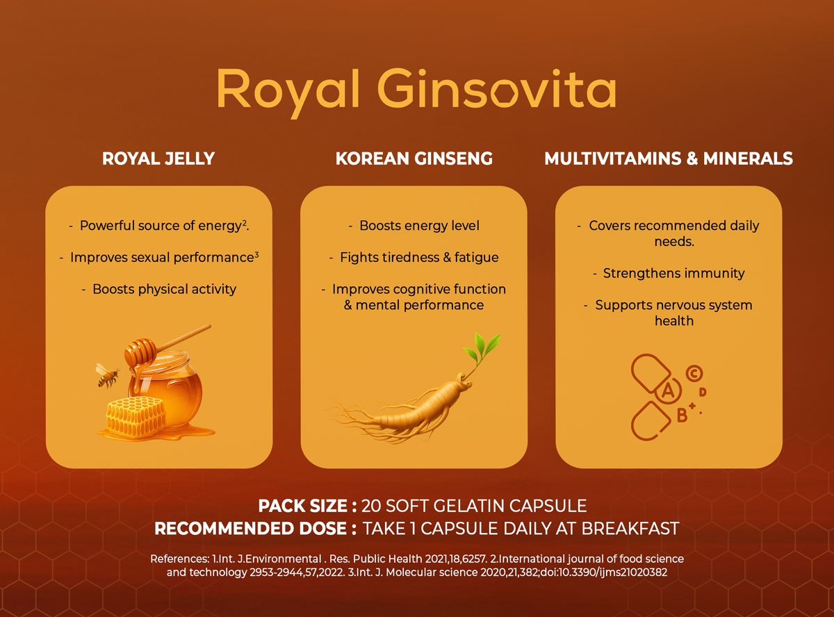 رويال-جنسوفيتا-من-أفانتك-–-غذاء-ملكات-النحل-وجينسنج-كوري-وفيتامينات-متعددة. Royal-Ginsovita