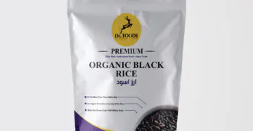 أرز أسود عضوي فاخر من دكتور فودز – غني بالألياف ومضادات الأكسدة، منتج طبيعي 100%. Dr. Foods Organic Black Rice – Premium whole-grain superfood rich in fiber and antioxidants.