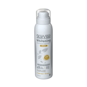 STARVILLE Whitening Spray Lavender Grace – 150ml, brightening deodorant spray with long-lasting lavender freshness. ستارفيل سبراي مزيل تعرق وتفتيح برائحة اللافندر – 150 مل، مزيل عرق بتفتيح ورائحة منعشة طويلة الأمد.