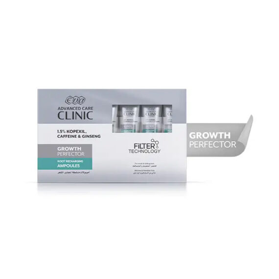Eva Advanced Care Clinic Growth Perfector Ampoules with Capixyl and Ginseng 7×6 ml-إيفا أدفانسد كير كلينيك أمبولات منشط لجذور الشعر بكوبكسيل وجينسنغ 7×6 مل