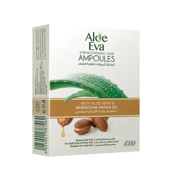 Eva Aloe Vera AND Argan Oil Hair Ampoules-إيفا أمبولات الصبار وزيت الأرجان