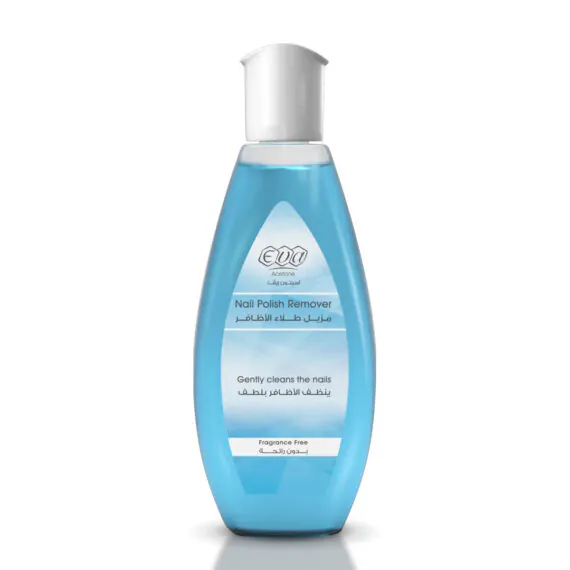 Eva Odorless Acetone 100 ml gentle nail polish remover without strong smell-ايفا اسيتون بدون رائحة 100 مل لإزالة طلاء الأظافر بلطف وبدون رائحة