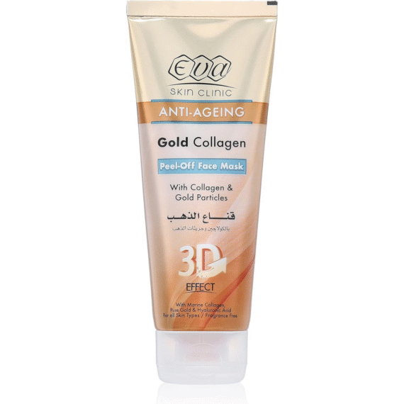 Eva Skin Clinic Gold Mask 100 ml collagen and gold facial mask-ايفا سكين كلينيك ماسك ذهب 100 مل ماسك بالكولاجين وجزيئات الذهب