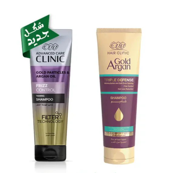 Eva Hair Clinic Gold Argan Shampoo 230 ml-ايفا هير كلينك جولد ارجان شامبو 230 مل