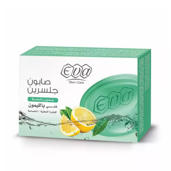 Eva Skin Care Glycerin Lemon Soap 120 g for oily and sensitive skin-ايفا سكين كير صابون جلسرين ليمون 120 جرام للبشرة الدهنية والحساسة