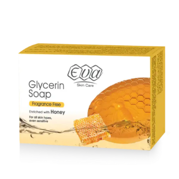 Eva Skin Care Glycerin Soap Honey Unscented 100 g-ايفا صابون جلسرين سكين كير بدون رائحة بالعسل 100 جرام