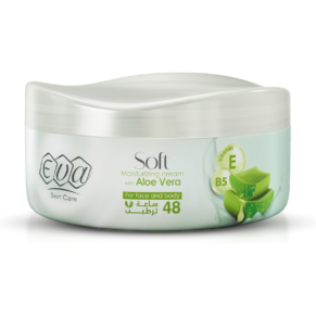 Eva Skin Care Soft Cream with Aloe & Panthenol 170 g-ايفا سكين كير كريم سوفت بالصبار والبانثينول 170 جم