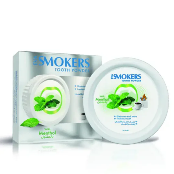 Eva Smokers Menthol Dental Powder 40 g-ايفا سموكرز بودرة اسنان بالمنتول 40 جرام