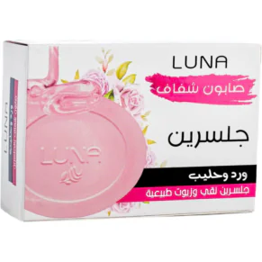 Luna Glycerin Soap with Rose and Milk 72 g-لونا صابون الجلسرين بالورد والحليب 72 جرام