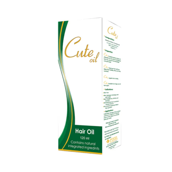 كيوت زيت شعر 120 مل زيت طبيعي لتغذية وترطيب الشعر ومنع التقصف-Cute Hair Oil 120ml natural hair care oil