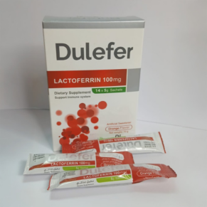 Dulefer Lactoferrin Iron Sachets – Iron Absorption & Immune Support 14 Sachets-دوليفير أكياس لاكتوفيرين وحديد – دعم امتصاص الحديد وصحة الدم والمناعة 14 كيس
