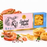 Dr. Foods Seafood PRO+ Fettuccine Pasta 400g | High Protein Mediterranean Seafood Pasta