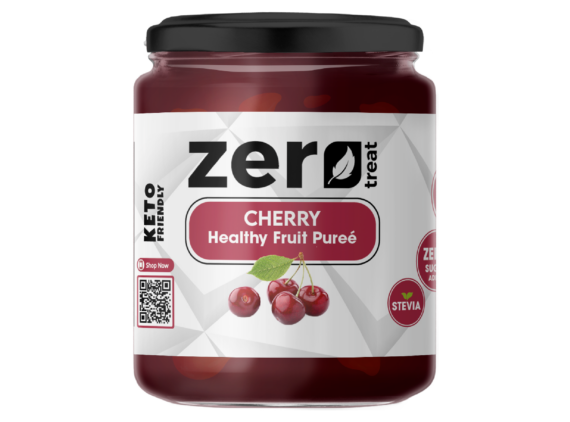 Cherry Healthy Fruit Purée 180g – Premium 95% Real Fruit Zero Sugar Added Keto Friendly-بيوريه الكرز الصحي 180 جم – 95٪ فاكهة حقيقية بدون سكر مضاف كيتو فريندلي