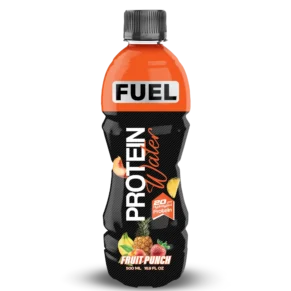 FUEL Protein Water Fruit Punch 500ml 20g Hydrolyzed Protein Low-Calorie Hydration Drink-فويل بروتين ووتر فروت بانش 500 مل 20 جم بروتين محلل لدعم التعافي وترطيب الجسم