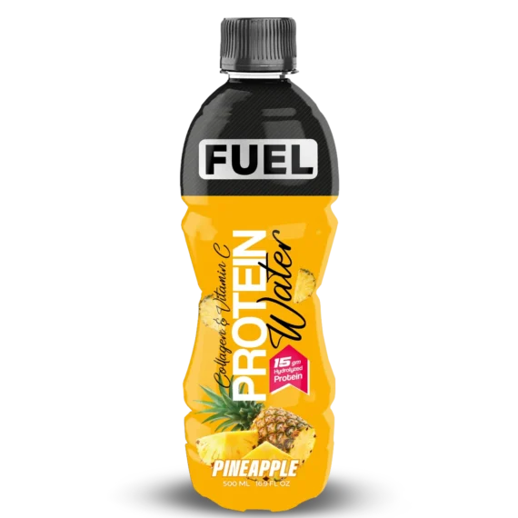 Fuel Protein Water Pineapple 500ml Refreshing High-Protein Hydration Drink-فيول بروتين واتر أناناس 500 مل مشروب بروتين منعش عالي البروتين بدون سكر مضاف
