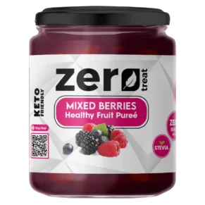 Mixed Berries Healthy Fruit Purée 180g – 95% Real Fruit Zero Sugar Added Keto Friendly-بيوريه التوت المشكل الصحي 180 جم – 95٪ فاكهة حقيقية بدون سكر مضاف كيتو فريندلي