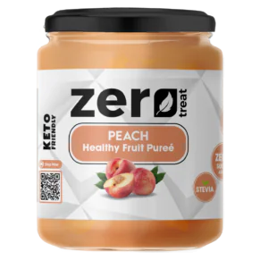 Peach Healthy Fruit Purée 180g – Premium 95% Real Fruit Zero Sugar Added Keto Friendly-بيوريه الخوخ الصحي 180 جم – 95٪ فاكهة حقيقية بدون سكر مضاف كيتو فريندلي