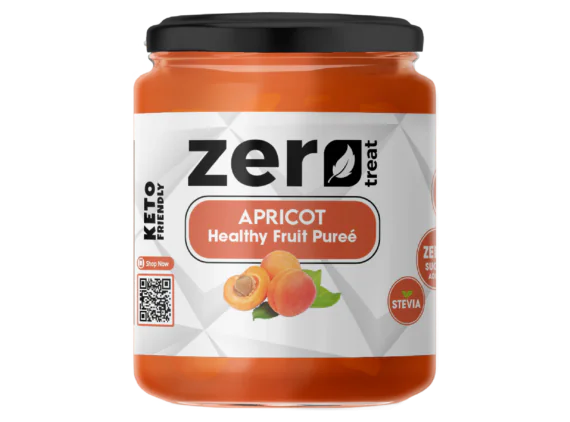 بيوريه المشمش الصحي 180 جم – 95٪ فاكهة حقيقية بدون سكر مضاف كيتو فريندلي-Apricot Healthy Fruit Purée 180g – Premium 95% Real Fruit Zero Sugar Added Keto Friendly