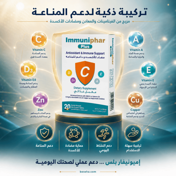 إميونيفار بلس Immuniphar Plus 20 قرص السعر + المكونات + الفوائد ودعم المناعة