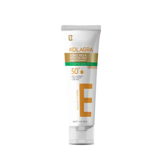 كولاجرا صن سكرين جل كريم ملون SPF 50+ – حماية عالية مع تغطية طبيعية موحدة للبشرة